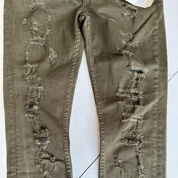 Zara "The Cropped" Pant in Army Green Size 38 NWT - Picture 12 of 16